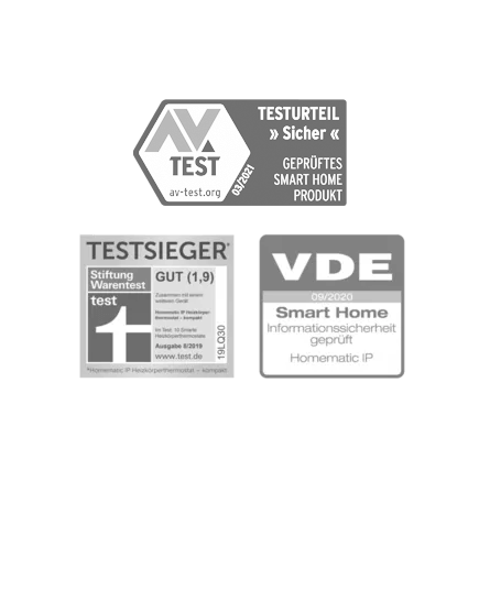 Texino Homematic IP Zertifikate und Siegel